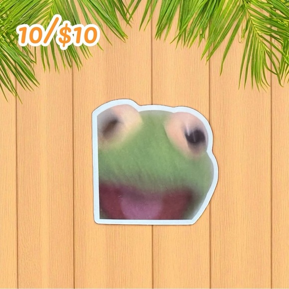 Meme Sticker – Blurry Kermit Face - Picture 1 of 1